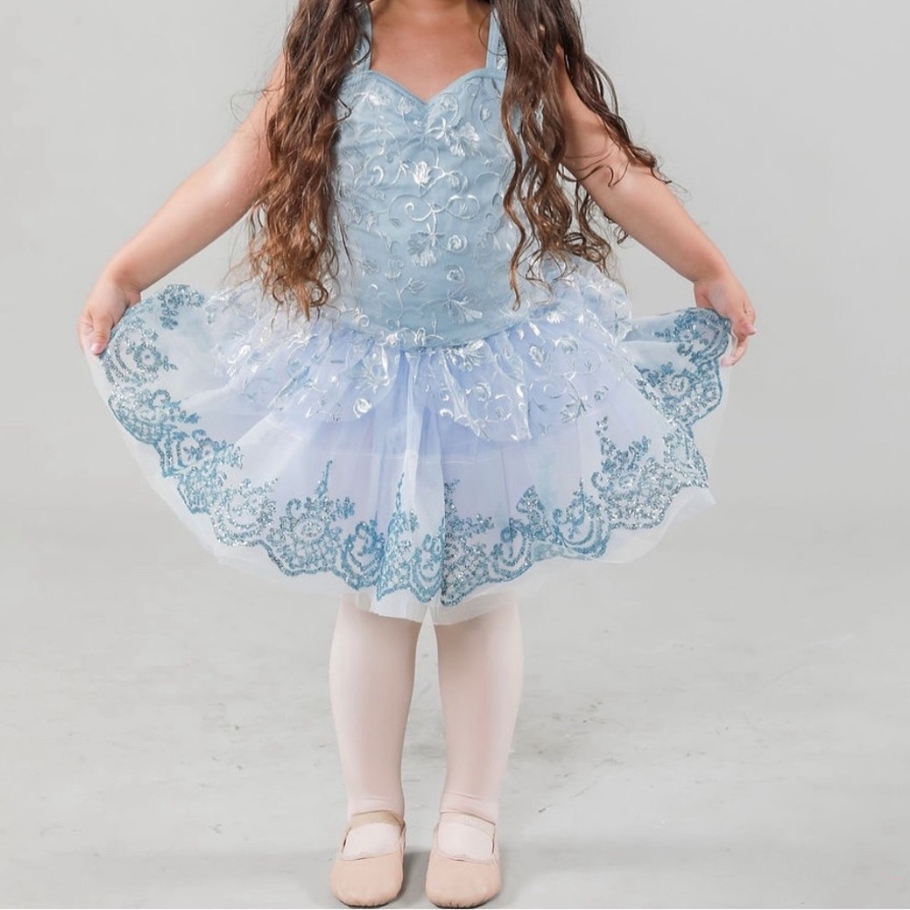 Blue Lace Kids Costume Dress